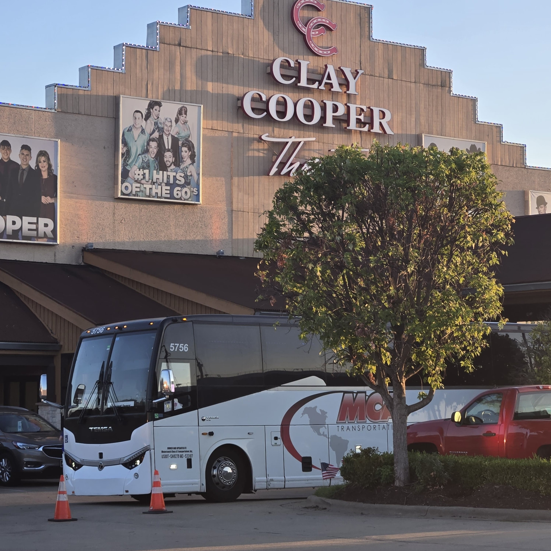 MCA Transportation motorcoach at the Clay Cooper Theatre in Branson, Missouri