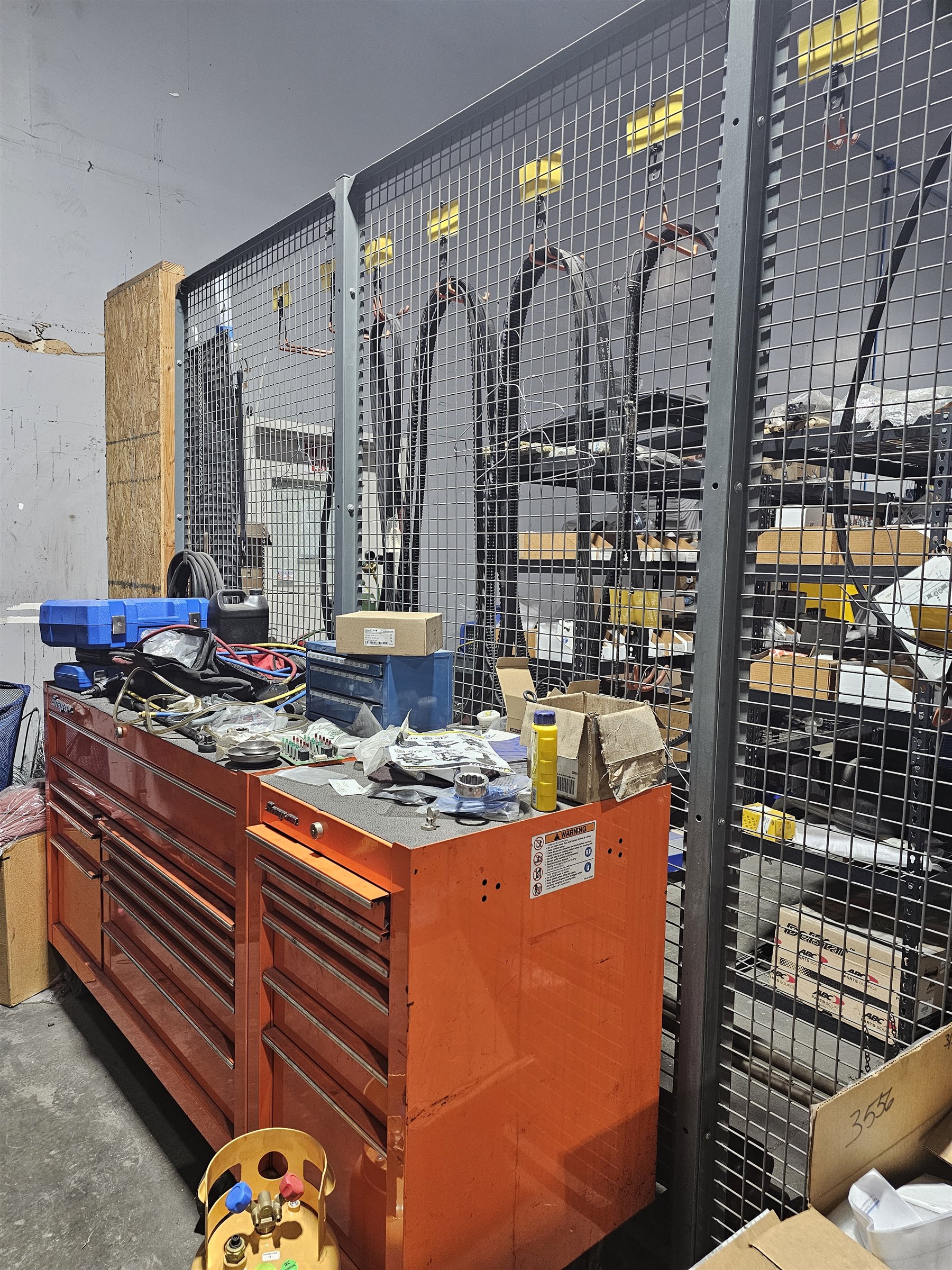 MCA Transportation maintenance tools and parts storage