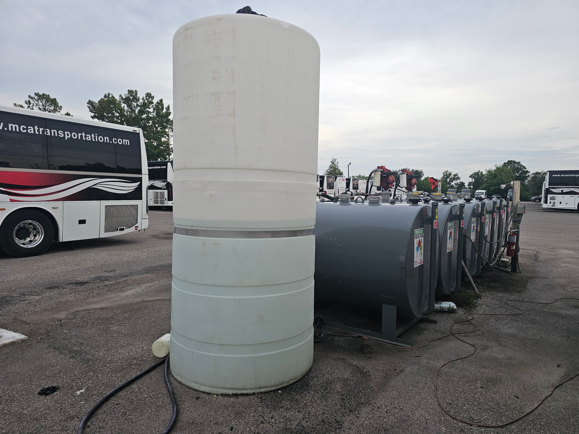 Fueling facility · on-site diesel tanks