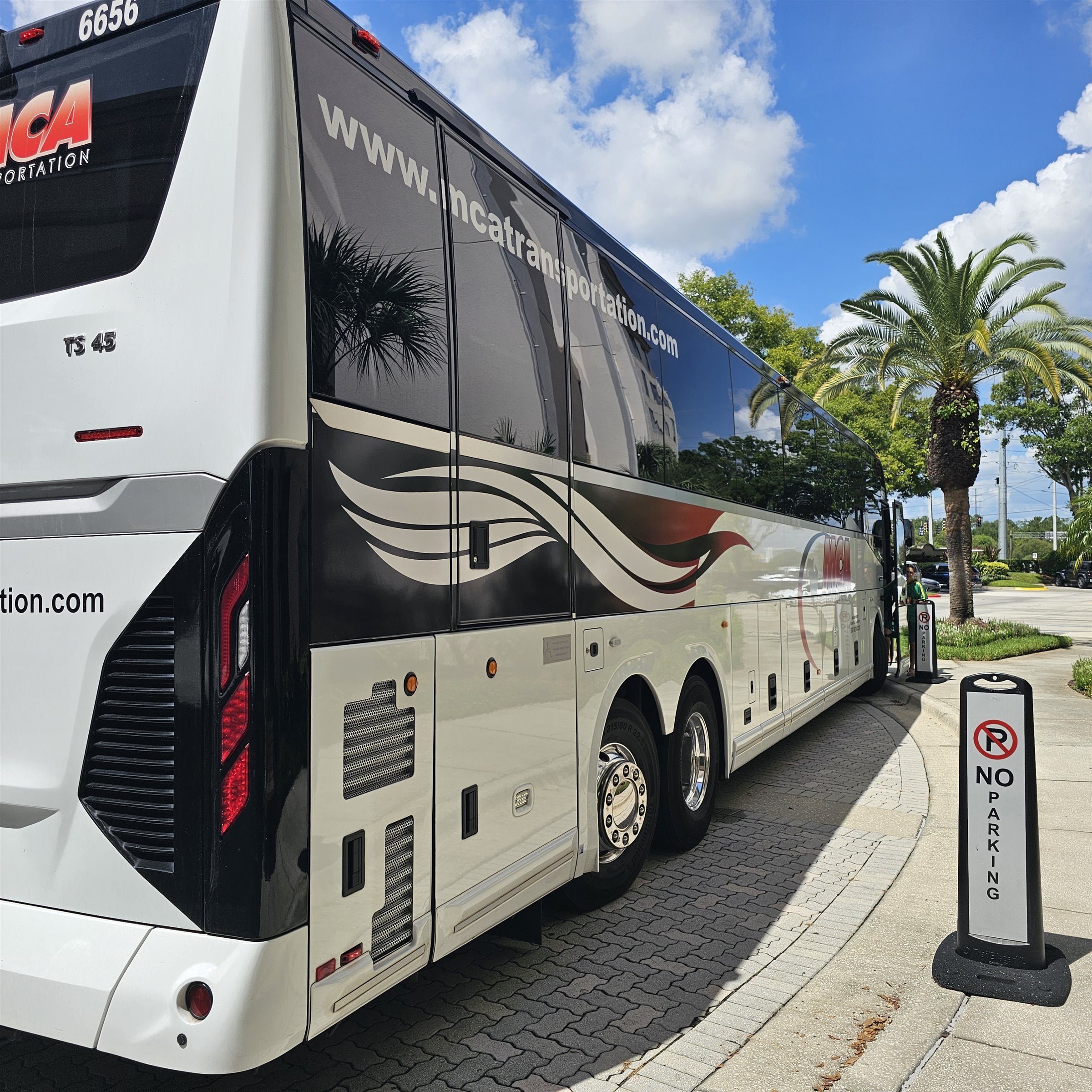 MCA Transportation motorcoach ready for a student program