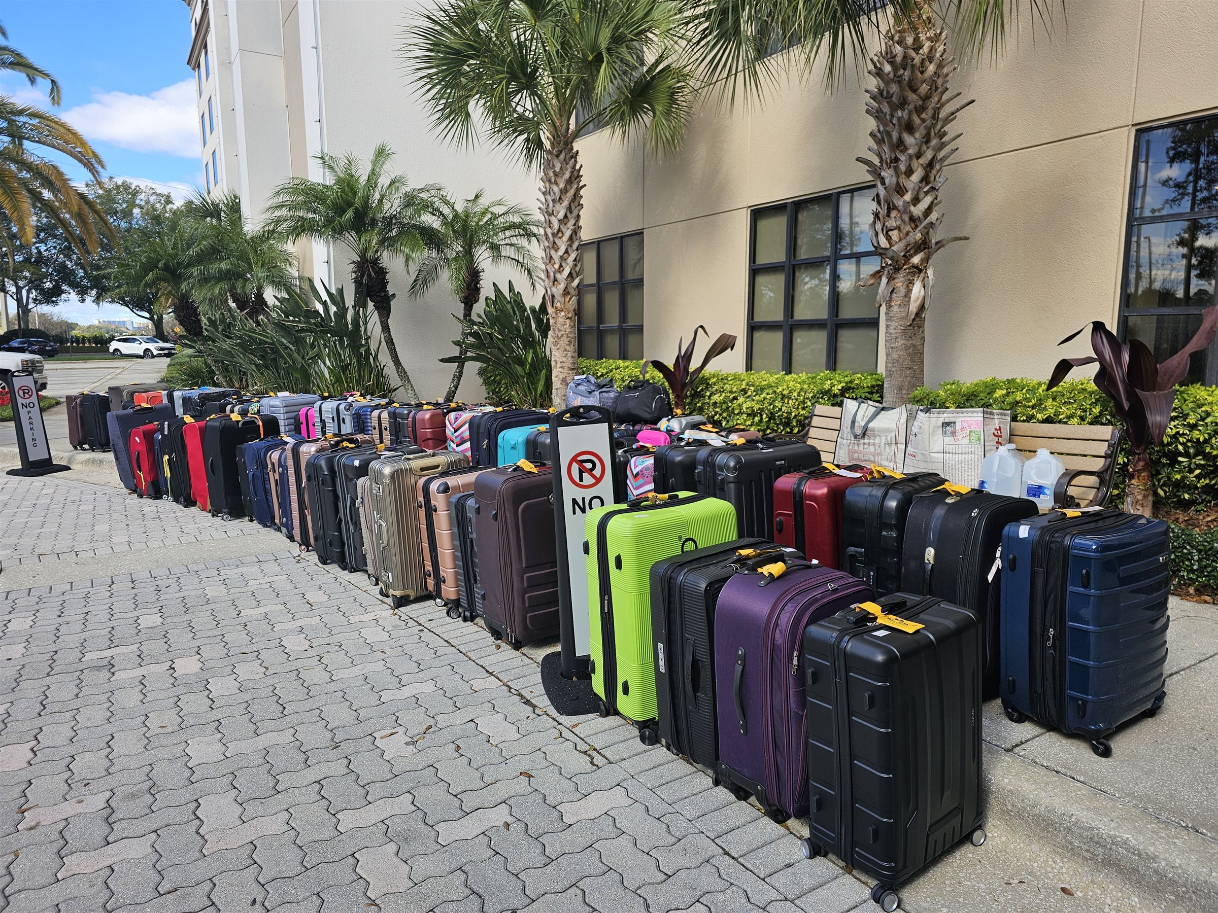 Student program luggage prepared for an MCA Transportation trip